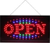 XL Led licht bord ledbord OPEN rood / blauw