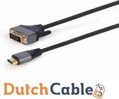 DutchCable Premium Series - HDMI naar DVI kabel 4K 1.8 Meter kabel adapter - Adapter - converter - omvormer - 1.8 Meter - 4K - Full HD - monitor