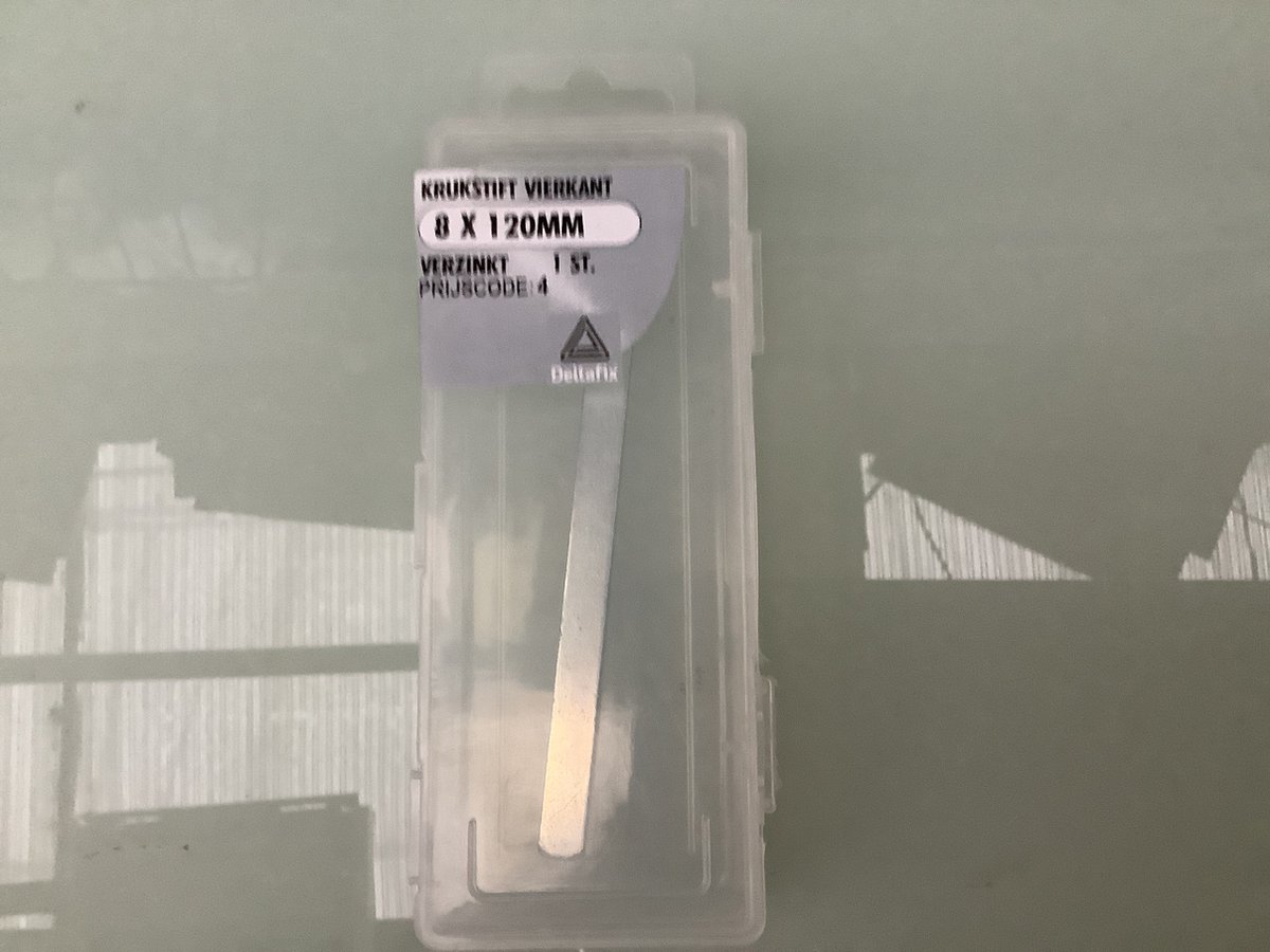 Deltafix Krukstift Vierkant M8 120MM - voor deur - verzinkt