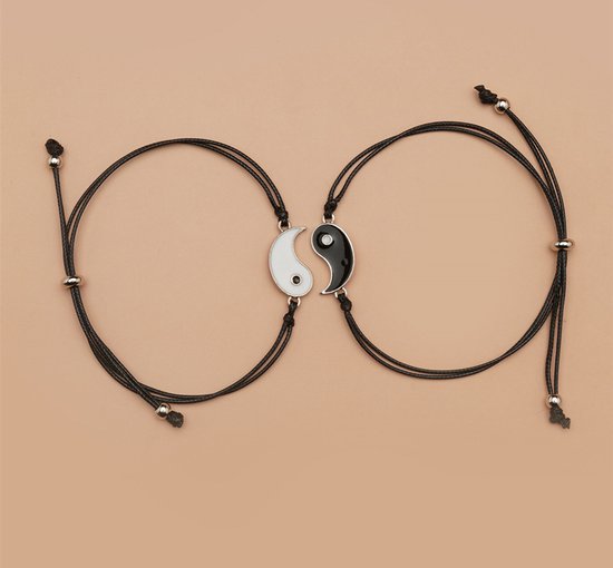 Bixorp Friends - Joli bracelet d'amitié avec symboles Yin Yang - Joli bracelets d'amitié pour deux BFF