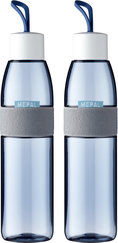 Alice Kameraad Kosmisch Mepal Ellipse - Voordeelset - Set van 2 - Waterfles - 0,7 liter - Nordic  denim-... | bol.com