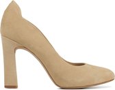 Unisa Pumps / Stiletto Dames / Damesschoenen - Suède - Blokhak hoogte 10 cm - Pascual sue - Zand - Maat 40