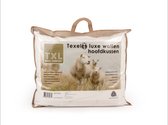 Texels Wol Hoofdkussen 60 x 70 cm - Gemaakt van 100% zuiver Texels scheerwol - Zuiver wol is anti-allergisch en daarom erg geschikt voor astmapatiënten - Kussen