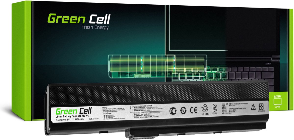 GREEN CELL Batterij voor Asus A32-K52 K52 X52 A52 / 11,1V 4400mAh