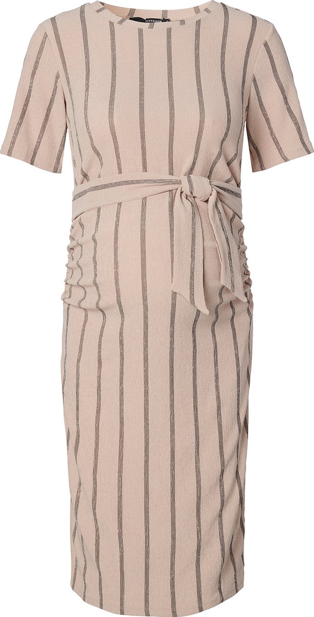 Supermom Jurk Stripe Zwangerschap Oxford Tan