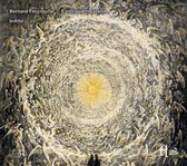 Cover van CD 'InAlto' met een schildering van engelen die zich in een cirkel rondom een helder licht bewegen. Twee figuren staan beneden.