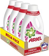 4 x Ariel Vloeibaar Wasmiddel Fresh Sensations 4 X 2.2 liter | Vordeel Pakket | Half Jaar Pakket | 160 Wasbeurt
