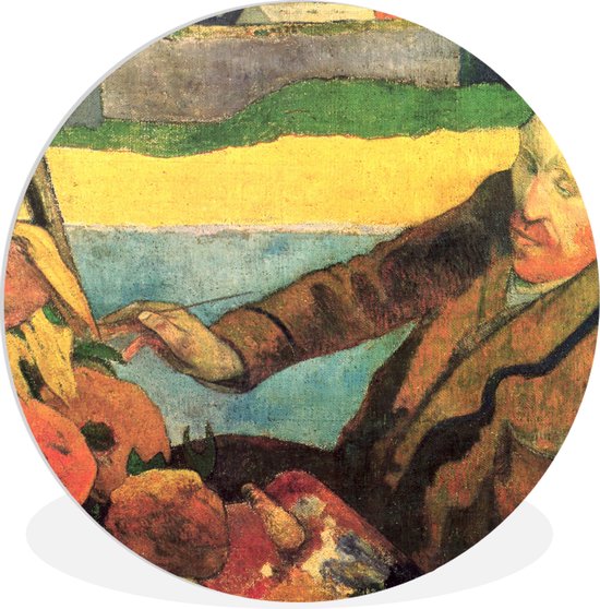WallCircle - Wandcirkel ⌀ 30 - De zonnebloemenschilder - Schilderij van Vincent van Gogh - Ronde schilderijen woonkamer - Wandbord rond - Muurdecoratie cirkel - Kamer decoratie binnen - Wanddecoratie muurcirkel - Woonaccessoires