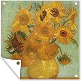 Tuindoek Zonnebloemen - Schilderij van Vincent van Gogh - 100x100 cm