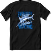 Fishing - Vissen T-Shirt | Grappig Verjaardag Vis Hobby Cadeau Shirt | Dames - Heren - Unisex | Tshirt Hengelsport Kleding Kado - Zwart - S