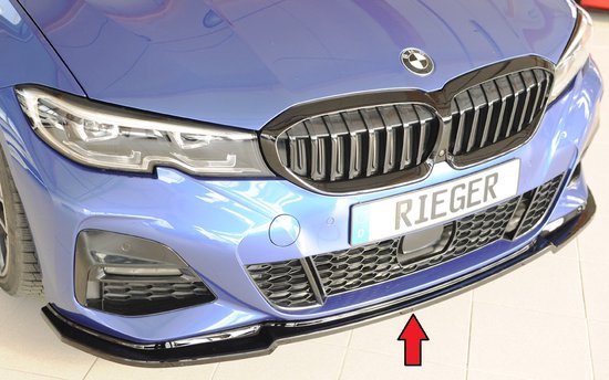 For 19-22 BMW G20 G21 G28 3 Series M Sport Side Skirts Extension Lip Gloss Black
