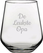 Gegraveerde Drinkglas 42,5cl De Leukste Opa