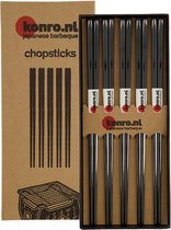 Konro Chopstick Set/5 Stainless Steel Black