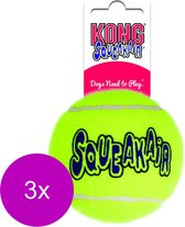 Kong Air Squeaker Ball Geel - Hondenspeelgoed - 3 x Xsmall