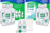 OptiFree Puremoist 2x voordeelpak: 3x 300ml + 90ml + 3lenshouders + gratis reisverpakking: 2x 60ml