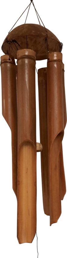 Windgong Bamboe | 90cm lang  | Duurzame Tuindecoratie | Windorgel van bamboe hout