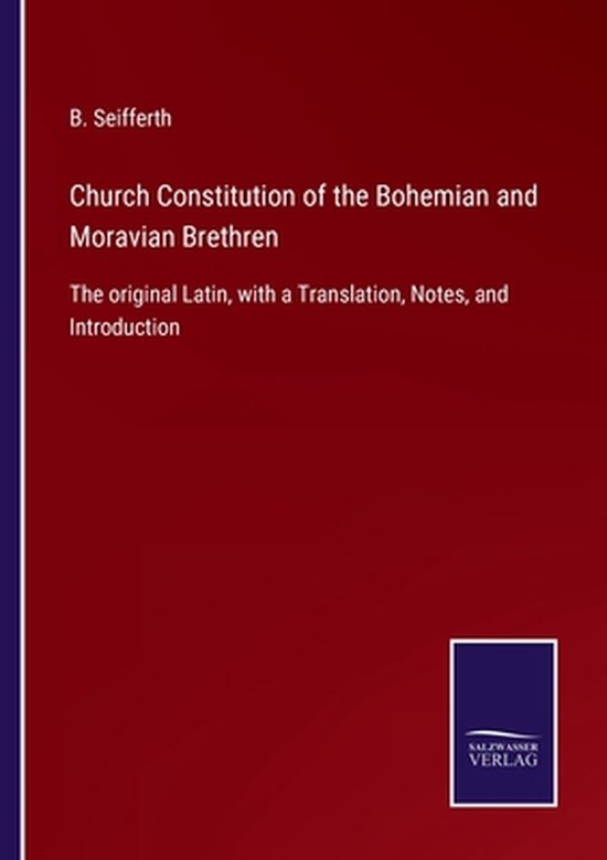 Foto: Church constitution of the bohemian and moravian brethren