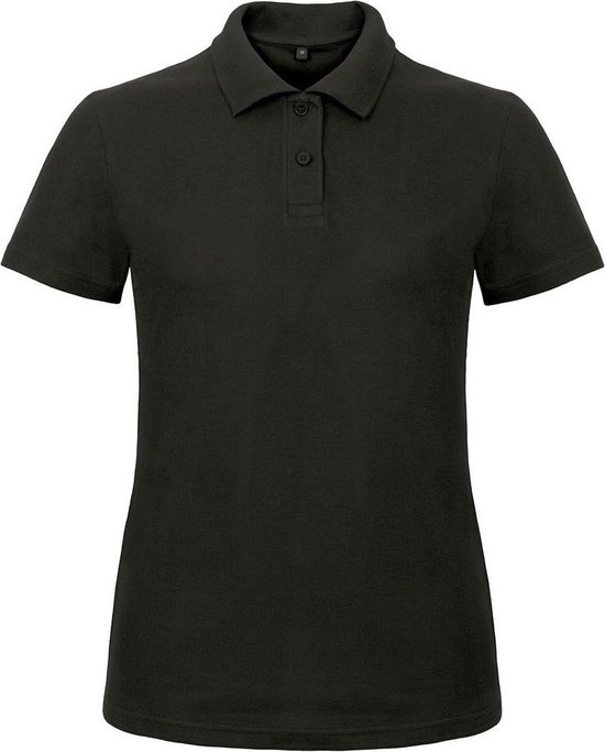 Polo basique en coton noir pour femme - coton - 180 grammes - polo t-shirts  XL (42) | bol