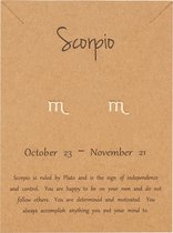Bixorp Stars Schorpioen / Scorpio Oorbellen Goudkleurig Sterrenbeeld - Zodiac Oorknopjes