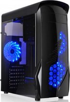 Luxiqo® Computerbehuizing Gaming L-Link – Midi-Toren – Atx Toren – Gaming – USB 3.0 – Zonder Voeding – Zwart – LED