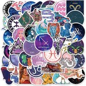 Horoscoop, Sterrenbeelden en Astrologie Stickers - 100 stuks - Muurstickers - Stickers geschikt voor muur, laptop, telefoon, notitieboek, etc.