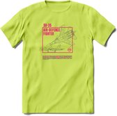 SU-35 Vliegtuig T-Shirt | Unisex leger Kleding | Dames - Heren Straaljager shirt | Army F16 | Grappig bouwpakket Cadeau | - Groen - M