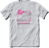 SU-35 Vliegtuig T-Shirt | Unisex leger Kleding | Dames - Heren Straaljager shirt | Army F16 | Grappig bouwpakket Cadeau | - Licht Grijs - Gemaleerd - 3XL