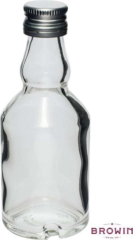 Mini flacons en verre 50ml avec bouchon à vis | bol.com