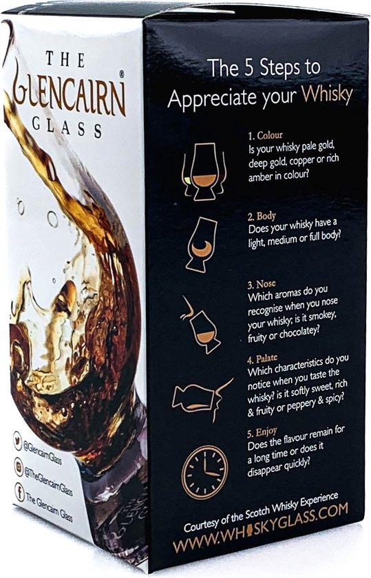 Verre à whisky Glencairn - le verre à whisky en cristal sans plomb préféré au monde - Fabriqué en Écosse