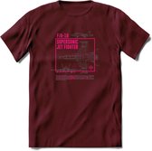 F-18 Vliegtuig T-Shirt | Unisex leger Kleding | Dames - Heren Straaljager shirt | Army F16 | Grappig bouwpakket Cadeau | - Burgundy - S