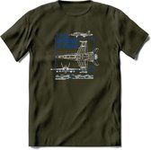 F-18 Vliegtuig T-Shirt | Unisex leger Kleding | Dames - Heren Straaljager shirt | Army F16 | Grappig bouwpakket Cadeau | - Leger Groen - M