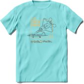 F-22 Vliegtuig T-Shirt | Unisex leger Kleding | Dames - Heren Straaljager shirt | Army F16 | Grappig bouwpakket Cadeau | - Licht Blauw - XXL