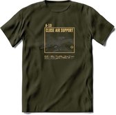A-10 Warthog Vliegtuig T-Shirt | Unisex leger Kleding | Dames - Heren Straaljager shirt | Army F16 | Grappig bouwpakket Cadeau | - Leger Groen - S