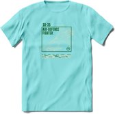 SU-35 Vliegtuig T-Shirt | Unisex leger Kleding | Dames - Heren Straaljager shirt | Army F16 | Grappig bouwpakket Cadeau | - Licht Blauw - L