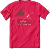 ME-262 Vliegtuig T-Shirt | Unisex leger Kleding | Dames - Heren Straaljager shirt | Army F16 | Grappig bouwpakket Cadeau | - Roze - XXL