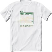 A-10 Warthog Vliegtuig T-Shirt | Unisex leger Kleding | Dames - Heren Straaljager shirt | Army F16 | Grappig bouwpakket Cadeau | - Wit - L