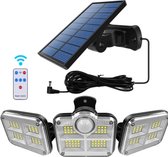 Homezie Buitenlamp met bewegingssensor | Solar tuinverlichting | Afstandsbediening | Buitenverlichting | Buitenverlichting zonne energie