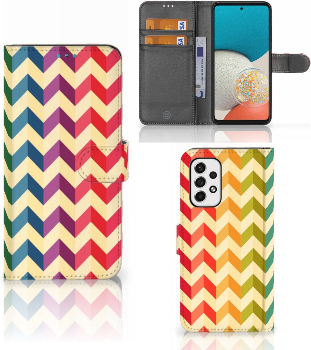 Samsung Galaxy A53 Telefoon Hoesje Zigzag Multi Color