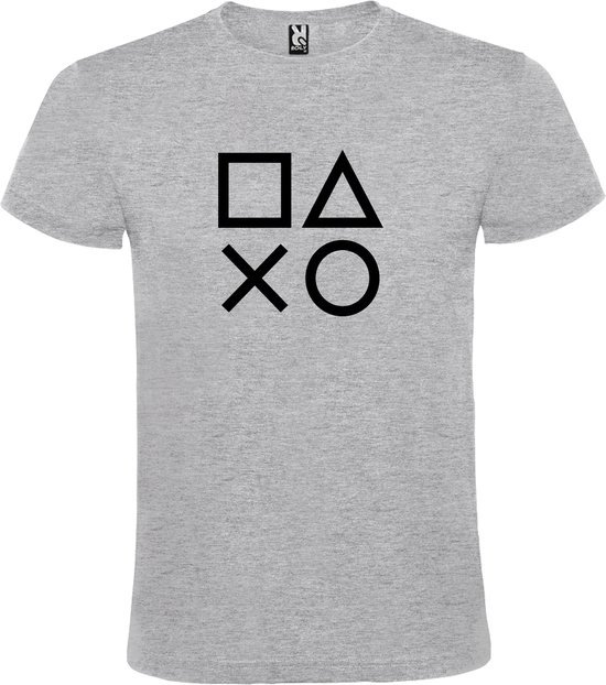 T-shirt Grijs 'PlayStation Buttons' Zwart Taille XXL