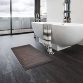 Badmatten 4 st 60x90 cm bamboe donkerbruin
