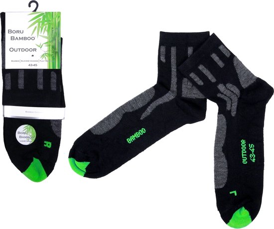 Fostex Garments - Pr. Outdoor Boru Bamboo socks (kleur: Zwart / maat: 39-42)