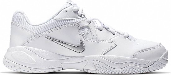 Nike Court Lite 2 Sportschoenen Dames - White/Mtlc Silver-White
