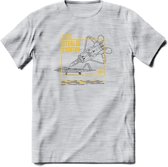 F-22 Vliegtuig T-Shirt | Unisex leger Kleding | Dames - Heren Straaljager shirt | Army F16 | Grappig bouwpakket Cadeau | - Licht Grijs - Gemaleerd - L