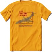 F-101 Vliegtuig T-Shirt | Unisex leger Kleding | Dames - Heren Straaljager shirt | Army F16 | Grappig bouwpakket Cadeau | - Geel - XL