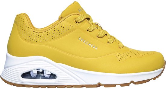 Skechers Uno Stand On Air sneakers geel Textiel - Dames - Maat 39
