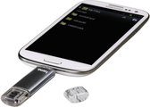 Hama FlashPen Laeta Twin USB-stick smartphone/tablet Grijs 16 GB USB 2.0, Micro-USB 2.0