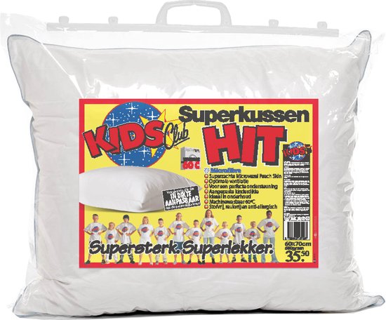 Kids Club HIT kinder kussen | aanpasbaar volledig non-allergisch kinderkussen | 60x70cm