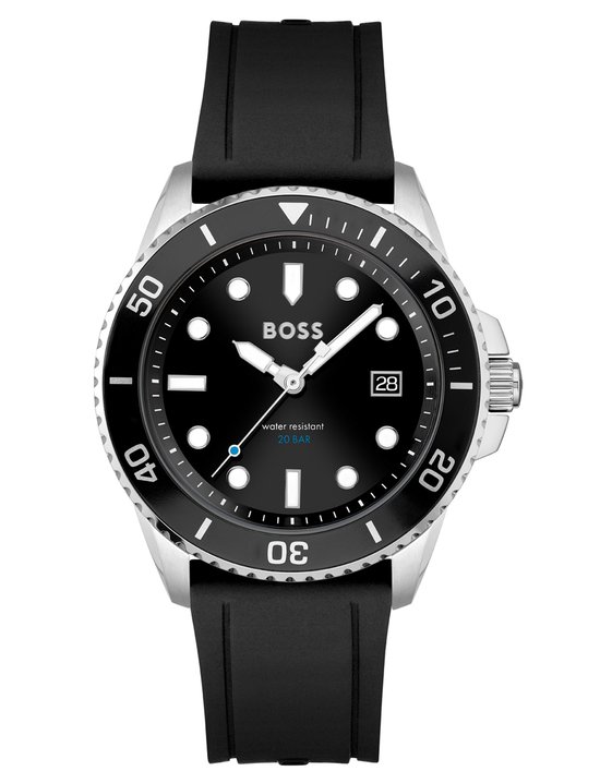Hugo Boss Ace 1513913 Horloge - Rubber - Zwart - Ø 42 mm
