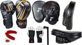 FT 4pcs Pack / Boxing Gloves / 14 oz / Teeth Protection / Hand Wrap / Focus Mitt Target