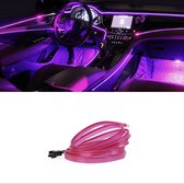 Auto Sfeerverlichting Neon Led strip 5 meter incl. sigarettenaansteker +/-  kleur Paars